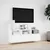 Produktbild 4 för Väggmonterad tv-bänk LEDs vit 130x31x45 cm
