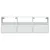 Produktbild 6 för Väggmonterad tv-bänk LEDs vit 130x31x45 cm
