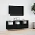 Produktbild 4 för Väggmonterad tv-bänk LEDs svart 130x31x45 cm