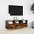 Produktbild 4 för Väggmonterad tv-bänk LEDs rökfärgad ek 130x31x45 cm