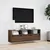 Produktbild 4 för Väggmonterad tv-bänk LED brun ek 130x31x45 cm