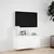 Produktbild 4 för Väggmonterad tv-bänk LEDs vit 80x31x35 cm