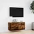 Produktbild 4 för Väggmonterad tv-bänk LED rökfärgad ek 80x31x35 cm