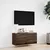Produktbild 4 för Väggmonterad tv-bänk LED brun ek 80x31x35 cm