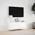 Produktbild 4 för Väggmonterad tv-bänk LEDs vit 100x31x35 cm