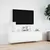 Produktbild 4 för Väggmonterad tv-bänk LEDs vit 140x31x38 cm
