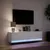 Produktbild 5 för Väggmonterad tv-bänk LEDs vit 140x31x38 cm
