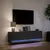 Produktbild 5 för Väggmonterad tv-bänk LEDs svart 140x31x38 cm
