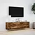 Produktbild 4 för Väggmonterad tv-bänk LED rökfärgad ek 140x31x38 cm