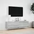 Produktbild 4 för Väggmonterad tv-bänk LED grå sonoma 140x31x38 cm