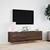 Produktbild 4 för Väggmonterad tv-bänk LED brun ek 140x31x38 cm