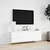 Produktbild 4 för Väggmonterad tv-bänk LEDs vit 135x31x39,5 cm