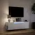Produktbild 5 för Väggmonterad tv-bänk LEDs vit 135x31x39,5 cm