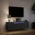 Produktbild 5 för Väggmonterad tv-bänk LEDs svart 135x31x39,5 cm