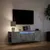 Produktbild 5 för Väggmonterad tv-bänk LED betonggrå 135x31x39,5 cm