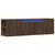 Produktbild 3 för Väggmonterad tv-bänk LED brun ek 135x31x39,5 cm