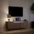 Produktbild 5 för Väggmonterad tv-bänk LED brun ek 135x31x39,5 cm