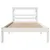 Produktbild 4 för Sängram utan madrass vit 90x190 cm massiv furu