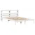 Produktbild 3 för Sängram utan madrass vit 140x190 cm massiv furu