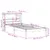 Produktbild 12 för Sängram utan madrass vit 100x200 cm massiv furu