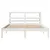 Produktbild 4 för Sängram utan madrass vit 120x200 cm massiv furu