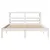 Produktbild 4 för Sängram utan madrass vit 150x200 cm massiv furu