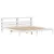 Produktbild 3 för Sängram utan madrass vit 180x200 cm massiv furu