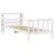 Produktbild 3 för Sängram utan madrass vit 90x190 cm massiv furu