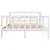 Produktbild 4 för Sängram utan madrass vit 140x190 cm massiv furu