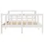 Produktbild 4 för Sängram utan madrass vit 140x200 cm massiv furu