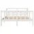 Produktbild 4 för Sängram utan madrass vit 150x200 cm massiv furu