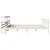 Produktbild 5 för Sängram utan madrass vit 200x200 cm massiv furu