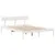 Produktbild 8 för Sängram utan madrass vit 135x190 cm massiv furu