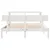 Produktbild 4 för Sängram utan madrass vit 140x190 cm massiv furu