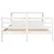 Produktbild 4 för Sängram utan madrass vit 140x190 cm massiv furu