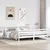 Produktbild 2 för Sängram utan madrass vit 180x200 cm massiv furu