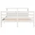 Produktbild 4 för Sängram med huvudgavel vit 135x190 cm massiv furu