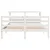 Produktbild 4 för Sängram med huvudgavel vit 150x200 cm massiv furu