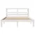 Produktbild 4 för Sängram med huvudgavel vit 120x190 cm massiv furu