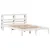 Produktbild 3 för Sängram med huvudgavel vit 135x190 cm massiv furu