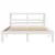 Produktbild 4 för Sängram med huvudgavel vit 150x200 cm massiv furu