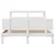 Produktbild 4 för Sängram med huvudgavel vit 135x190 cm massiv furu