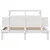 Produktbild 4 för Sängram med huvudgavel vit 150x200 cm massiv furu