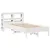 Produktbild 3 för Sängram utan madrass vit 120x200 cm massiv furu