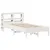 Produktbild 3 för Sängram utan madrass vit 75x190 cm massiv furu