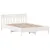 Produktbild 7 för Sängram utan madrass vit 160x200 cm massiv furu