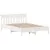 Produktbild 7 för Sängram utan madrass vit 140x200 cm massiv furu