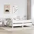 Produktbild 3 för Sängram med huvudgavel vit 180x200 cm massiv furu