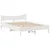 Produktbild 5 för Sängram med huvudgavel vit 150x200 cm massiv furu
