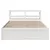 Produktbild 4 för Sängram med huvudgavel vit 140x190 cm massiv furu